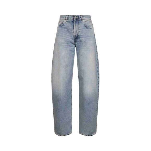 Haikure Women Light Blue Cotton Denim Bibi Jeans